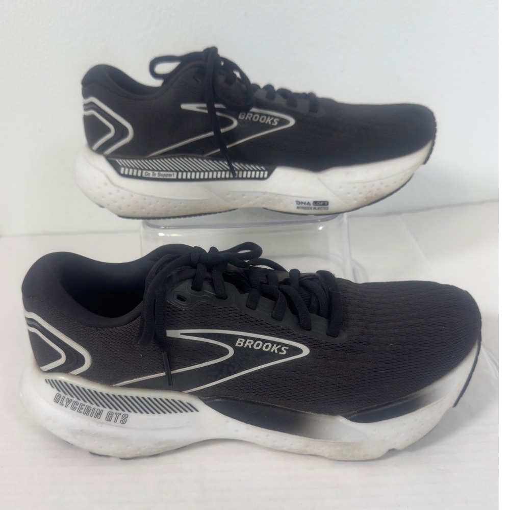 Brooks Glycerin GTS 21 Women 8.5 Wide Black Running Shoes Minimalist EUR 40 - Picture 2 of 10